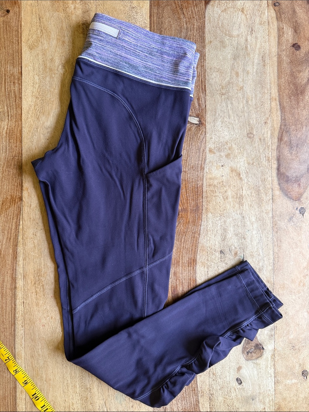 lululemon athletica size 8 Purple Leggings with Heathered Waistband